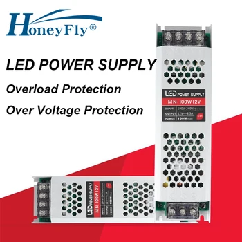 HoneyFly Super Slim LED de Alimentare 60W/100W/150W 12V Tensiune Constantă de Iluminat cu Transformator AC DC Adapter Driver Pentru LED-uri Lampă