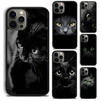Ochii verzi în Pisică neagră Personalizat telefon Caz Pentru iPhone 14 5 6 7 8 Plus XR XS SE2020 Apple 11 12 13 mini Pro Max Galaxy S21 S22
