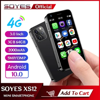 SOYES XS12 4G LTE Smartphone-uri Mici 3GB RAM, 64GB ROM Cu 2000mAh wi-fi Hotspot, Camera 13MP, Android 10.0 MINI Telefon Mobil