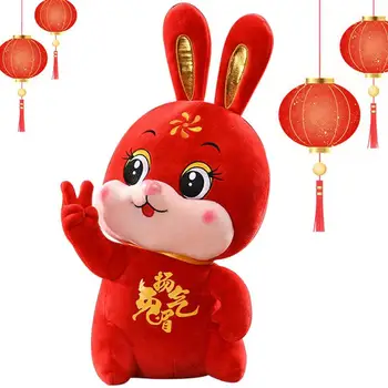 2023 Iepure Mascota Păpuși Umplute Animal Zodiac Chinezesc Iepuraș De Pluș De Anul Nou Jucărie De Anul Nou Chinezesc, Festivalul De Primăvară Decorare