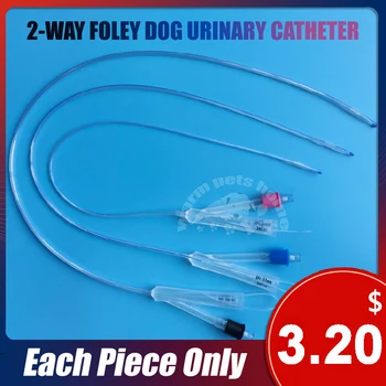 Două-mod Foley Canin Urinare de Cateter cu Balon 2 Mod Foley Câine Catetere Silicon Catetere urinare