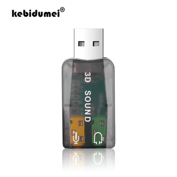 kebidumei Nou placa de Sunet USB USB Audio 5.1 Card de Sunet Extern USB Adaptor Audio Microfon Difuzor Interfata Audio Pentru Laptop, PC