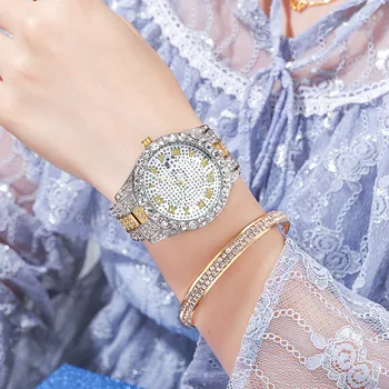 În 2020, noul star de moda brățară de ceas cu diamante de externe de comerț en-gros cuarț ceas ladies watch set