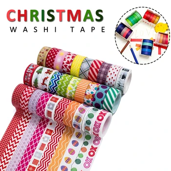 7 Stiluri De Crăciun Benzi Washi Fulg De Zăpadă Moș Crăciun Scrapbooking Decorative, Benzi Adezive Pentru Papetărie Hârtie Autocolant Nou 2021