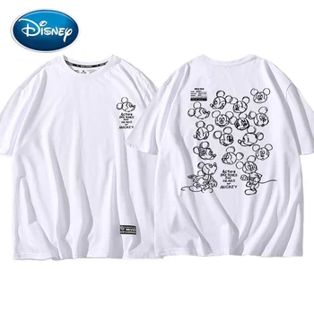 Disney Moda Fata Spate Mickey Mouse Scrisoare De Desene Animate De Imprimare Maneca Scurta Femei T-Shirt Harajuku Unisex Cupluri Tee Top 10 Culoare