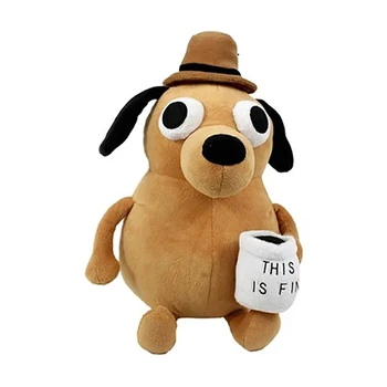 Acest lucru Este Bine Meme Cafea Câine Jucărie de Pluș Moale Umplute Păpușă de Pluș Umplute Animale Copii Jucarie Cadou pentru Copii, Băiat Ziua de naștere