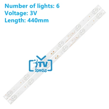 2 buc LED Backlight de striptease 6 lampă pentru NEO LEF-2419D ZDCX236D06-ZC14F-02 303CX236031 TF-LED24S48T2 JL.D24061235-006BS-M_V01