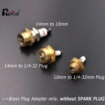 1 Bucată RCEXL 14 mm la 10 mm/ 10 mm la 1/4-32/ 14mm la 1/4-32 Spark Plug Adapter Bucșă de Cupru de Conversie