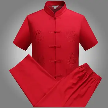 Omul China Tradițională Stabilită de Îmbrăcăminte de sex Masculin Chinez Chi Chun Tang Costum Kung Fu Haine Barbati Costum Chinezesc Uniformă de Sus Pantaloni pentru Bărbați