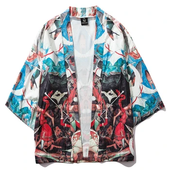 Japoneză Tradițională Kimono Jacket Liber Cosplay Bluza Yukata Femei De Moda Retro Streetwear Barbati Cardigan Din Asia De Îmbrăcăminte
