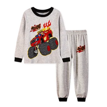 Digger Vehicul Băieți Copii Haine ti se Potriveste 100% Bumbac Copii Pijamale Copii, Pijamale Seturi de camasa de noapte, pijamale Tricouri Lungi Tricouri Pantaloni Set
