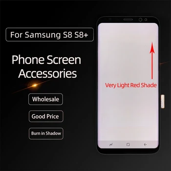 Ușoară Arde Touch Screen Pentru Samsung Galaxy s8 S8 Plus LCD AMOLED Cu Cadru G950F G950U G955F G955U Punct Ecran Tactil de Asamblare