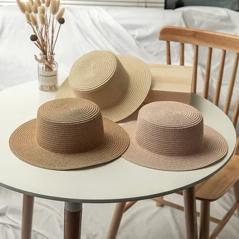 2021 Litoral Părinte-copil Vară Nou Stil Doamnelor Palarie de Soare Găleată Pălărie Bej tv cu Pălărie de Paie pe Plajă Pălărie Panama