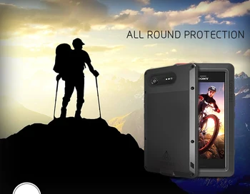 Pentru Sony Xperia XZ1 Caz DRAGOSTEA MEI la Șocuri Murdărie Dovada de Apă de Metal Armor Acoperi Caz de Telefon Pentru Sony Xperia XZ1 Compact XA XA1 Z5