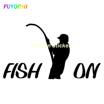 FUYOOHI Exterior/Protecția Moda Autocolante Personalitatea Creativitatea Pește Pescar de Styling Auto din PVC Autocolant Auto Vinil Decal