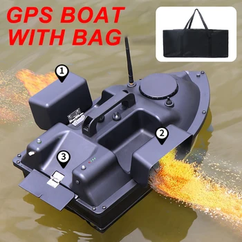 GPS 500M Inteligent RC Momeală de Pescuit cu Barca cu Sac de Control de la Distanță Vas de Croazieră Auto One-Cheie Reveni 2KG Sarcină 12000mAH