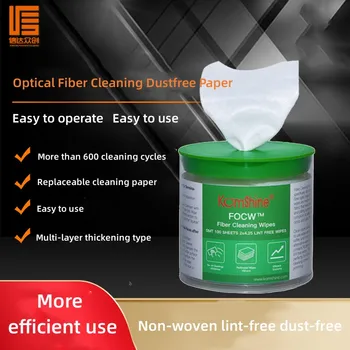 100 buc/cutie Fibra Optica Curățare de Praf de Hârtie-Hârtie gratuit Stergerea Hârtie cu Fibră Optică de Fibre Goale Produse de Curățare