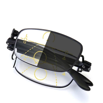 2021 Pliabil Progresivă Fotocromatică Ochelari de Citit Bărbați Portabil Multifocale Anti Blue Ray Hipermetropie Ochelari cu Ochelari de Caz
