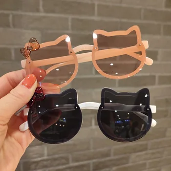 Kawaii Sanrio Hellokitty Vara Noi pentru Copii ochelari de Soare Desene animate Arc Fete ochelari de Soare Foto Modelare ochelari de Soare