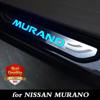LED Pragului de Ușă Scuff Placă Pas Protector Pentru Noul Nissan Murano 2015-2019 lumină Albastră