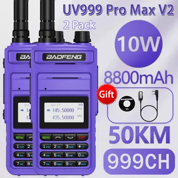 2 buc Baofeng UV-999 Pro Max 10W Rază Lungă 999CH Profesionale Walkie Talkie Dual Band CB Radio FM Două Fel de Radio UV13
