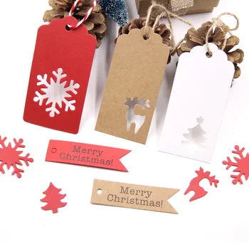 50PCS de Crăciun de Hârtie Serie Categorie Crăciun Fericit Meserii DIY Agățat Tag Ambalaj Cadou Consumabile Etichete Pentru Xmas Cadou Accesorii