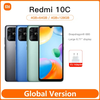 Versiune globală Xiaomi Redmi 10C 4GB 64GB / 4GB 128GB Smartphone Snapdragon 680 Octa Core 6.71