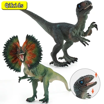 Dinozaur realiste Model Realiste Dilophosaurus Velociraptor Dinozauri Figura Playset Cadou Figurine de Jucărie pentru Copii Cadouri