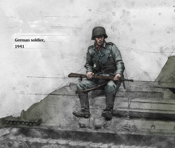 1/35 Scară de Rășină de Cifre Model de soldați germani inspecta T-34 1 figura GK161 Neasamblate nevopsite