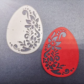 Nouă Tăiere de Metal Moare Scrapbooking Flori Ou DIY Album Carte de Hârtie Ambarcațiuni Relief Stencil Decor 66*88mm
