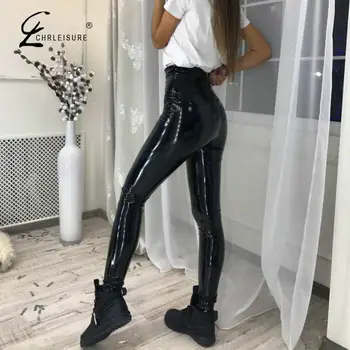 Femei PU Piele Pantalon Femme Solid Negru Push-Up Pantaloni Skinny Sexy Pantaloni Lungi Doamnelor S-XL