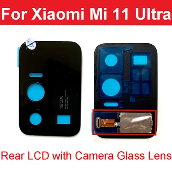 Noi Spate Display LCD Touch Ecran Digitizor Pentru Xiaomi Mi 11 Ultra Mi11 Ultra cu Spate aparat de Fotografiat Lentilă de Sticlă 100% Original