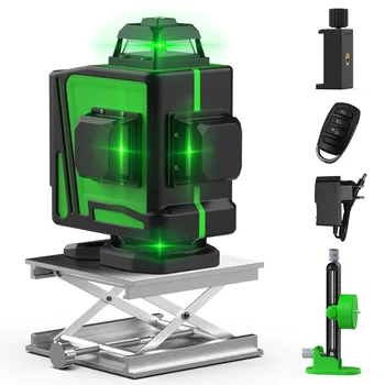 16Lines 4D Verde cu Laser de Nivel de Auto-Nivelare de la Distanță fără Fir 360 Orizontale și Verticale, Linii Încrucișate