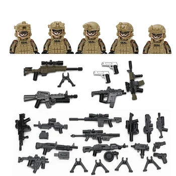 WW2 Soldați AMERICANI din Forțele Speciale de Poliție Cifre Blocuri Militare WW2 Lunetist Armată de Arme Casca Mini Cărămizi Jucării Pentru Copil