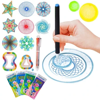 1 Buc/Set Creativ Desen Colorat Riglă de Plastic de Învățare Conducător Caleidoscop Conducător Student Instrument DIY