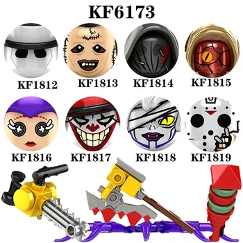 KF6173 Noi Blocuri de Halloween Înfricoșător Drujba Om Joker Cifre Accesorii Cap de Serie Pentru Copii Jucarii