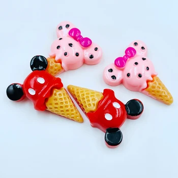 8 Buc Noi Drăguț Rășină de Desene animate Ice Cream Serie Spate Plat Cabochon Album Kawaii DIY Ornamente Farmec Accesorii D10