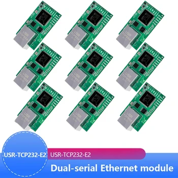 9pcs USR-TCP232-E2 Pin Tip Serial UART TTL pentru LAN Ethernet Modulul 2 porturi seriale Industriale grad Principal frecvență 120MHz