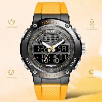 SMAEL Moda Digitale Ceasuri pentru Barbati Electronic Display LED Quartz rezistent la apa 50m Sport Ceasuri relogio masculino часы