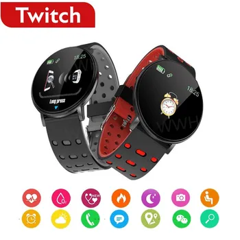 Twitch Ceas Inteligent Bărbați Femei Rata de Inima de Monitorizare a Presiunii arteriale Fitness Sport racker Bluetooth Reda Muzica de Apel 119 Ceas Inteligent