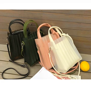 De înaltă calitate, geanta frumusețe străină geantă de mână 2022 nou val versiunea coreeană de sălbăticie Messenger sac jeleu cu dungi geantă de umăr A19