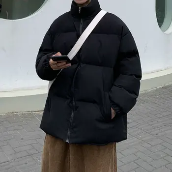 2022 Bărbați Harajuku Culoare Bule Haina Jacheta de Iarna de Moda pentru Bărbați Street Rochie de Hip-Hop Parker Haine Negre