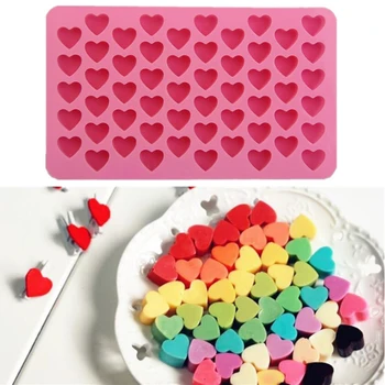55 Găuri de Dragoste în Formă de Inimă Non-stick Silicon Fondant Ciocolata Tort Mucegai Jeleu Tavă Cub de Gheata Mucegai Gadget-uri de Bucătărie Instrumente de Copt