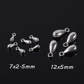 7x2.5mm 12x5mm Formă de Lacrimă Picăturile de Metal Pandantive Perle en-Gros de Mult Pentru a Face Bijuterii DIY Cercei Concluziile