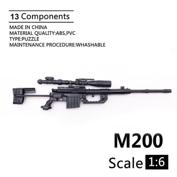 1:6 Scala M200 Sniper Rifle 4D Arma Model Acoperite cu Plastic Model Militar Accesorii pentru 12 inch Acțiune Figura de Afișare