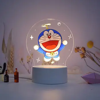 Anime Jucărie Cifre Doraemon 3d Lampa de Noapte Acrilice Colorate de Lumină Desktop Articole de Mobilier Placa Decor Birou Copii Cadou de Ziua
