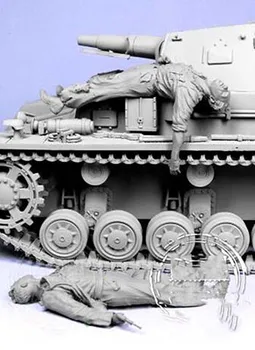 Adunarea Nevopsite Scara 1/35 Scape de un echipaj de tanc figura Istorică Rășină Model