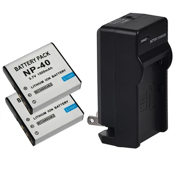 1500mAh NP-40 de aparat de Fotografiat Digital Baterie pentru Casio EX-Z30/Z40/Z50/Z55/z57 a/Z750 EX-P505/P600/P700 PM200 NP40 CNP40 Baterie + Incarcator