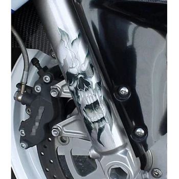 2XFront Furculita Craniu Decalcomanii se Potriveste pentru Harley Davidson Sportster Softail Dyna Electra Glide pentru Honda Victorie