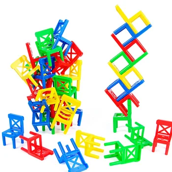 6Pcs/Set Echilibru Scaune Tabla de Joc pentru Copii Puzzle Stivuire Scaune Jucării Părinte-copil DIY Jucărie Interactiv pentru Copii Jucarii Educative